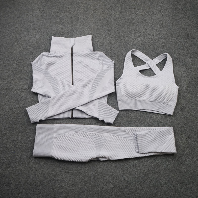 Three-piece Stretch Fitness Suit