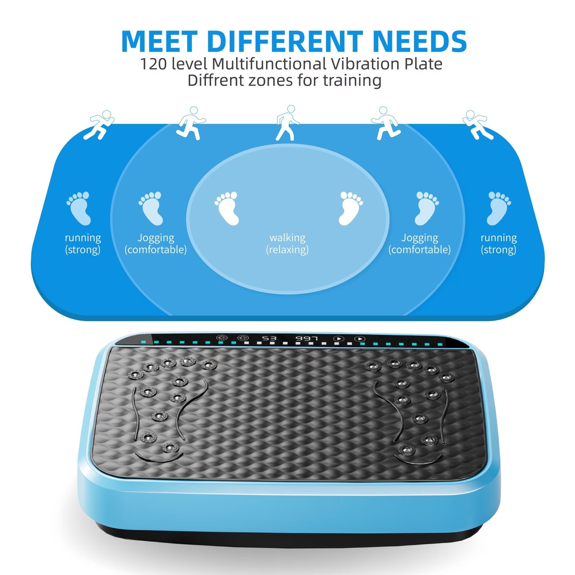 Vibration Plate Exercise Machine, Whole Body Fitness Platform For Lymphatic Drainage,