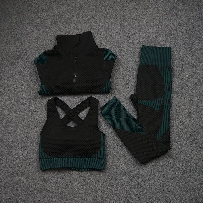 Three-piece Stretch Fitness Suit