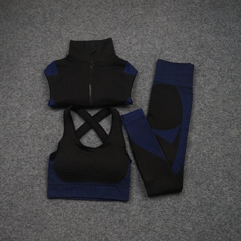 Three-piece Stretch Fitness Suit