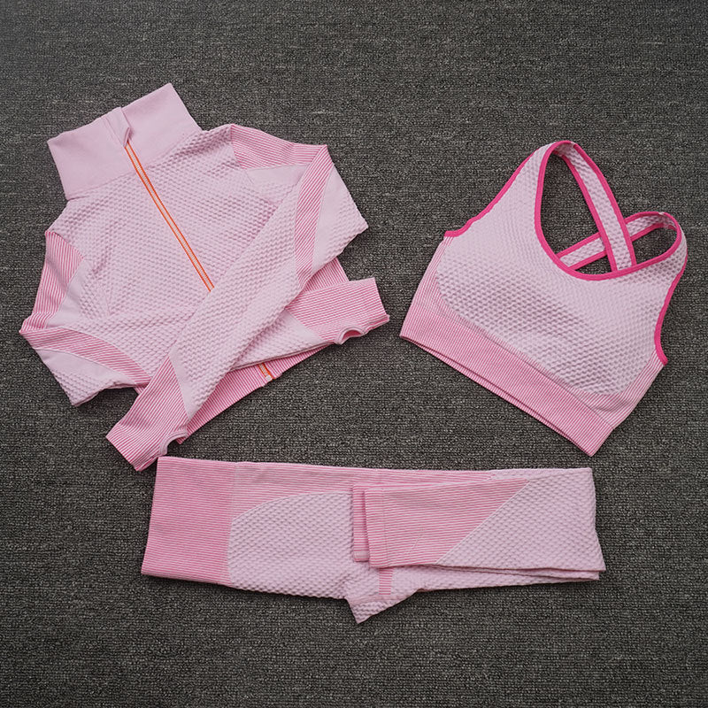 Three-piece Stretch Fitness Suit